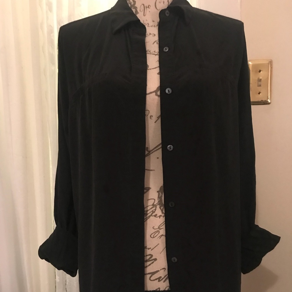 Silk button down shirt